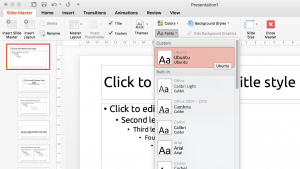 PowerPoint Custom Font, Master Layout View
