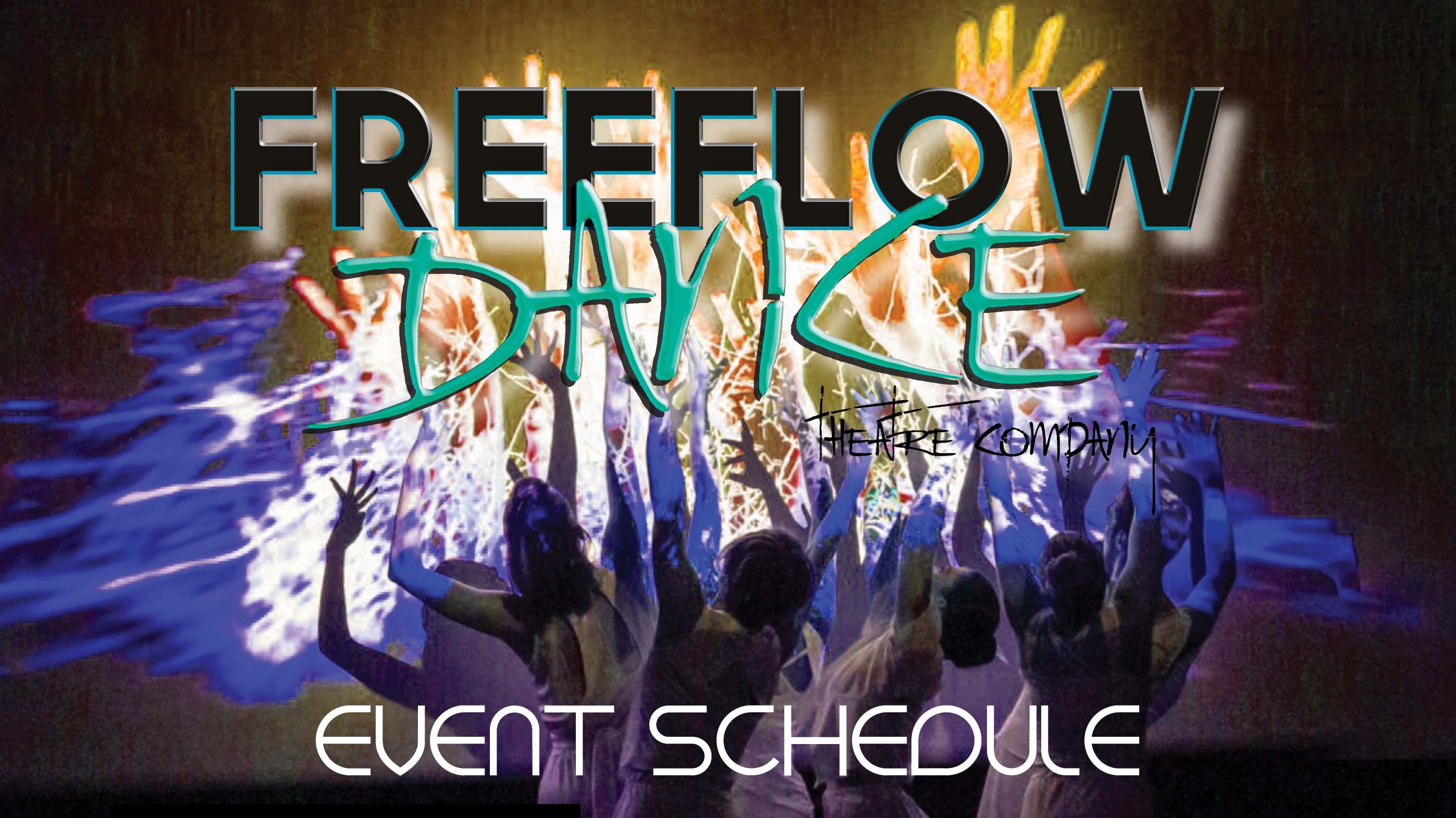 Digital and print flyers for Free Flow Dance Theatre Company