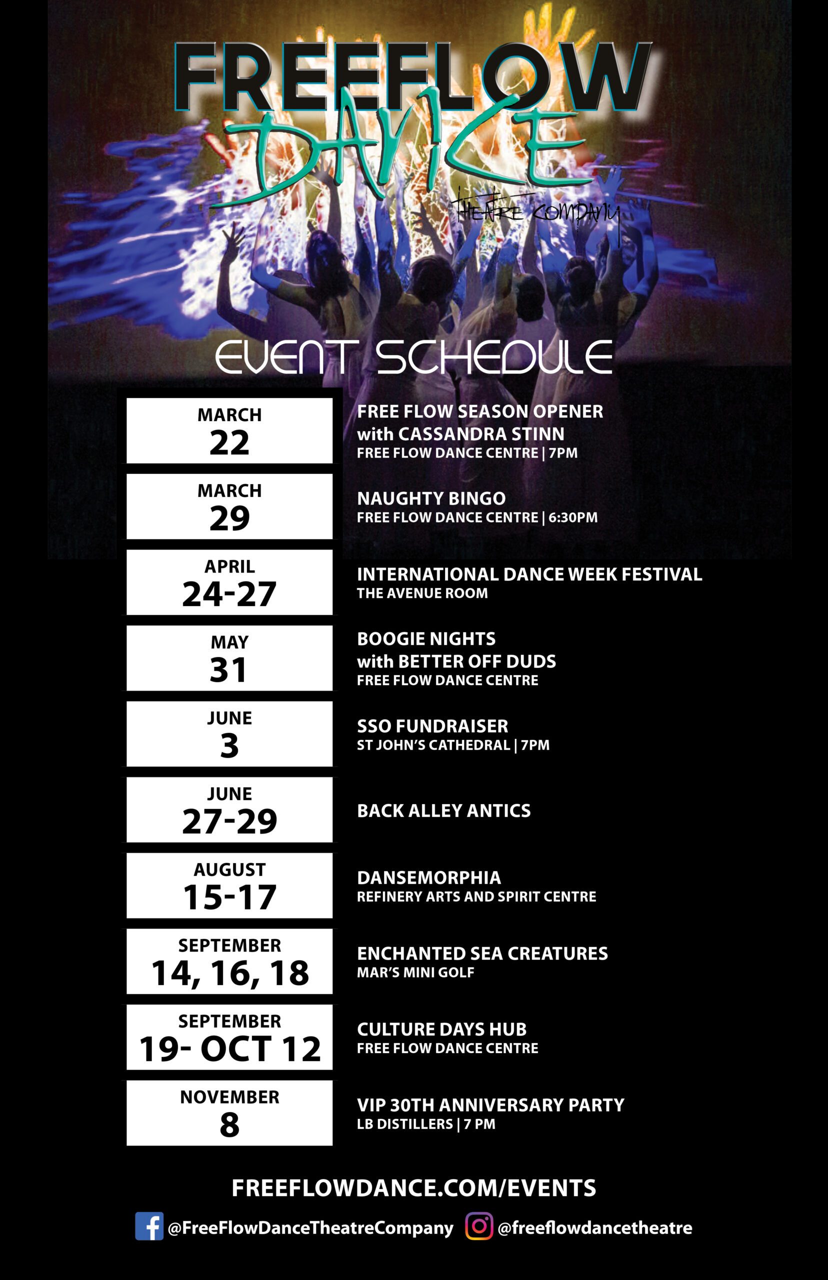 event schedule poster